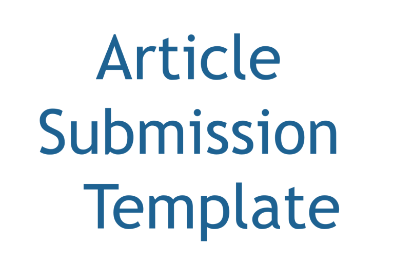 Article Submission Template